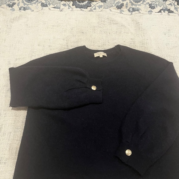 Sézane Louisa jumper in navy - Picture 3 of 5